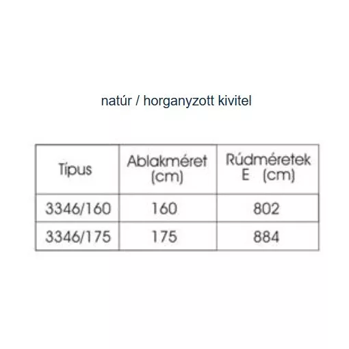 Bascule Zár Szett (2 Rúdzár Natúr + Zár + Ellendarab)