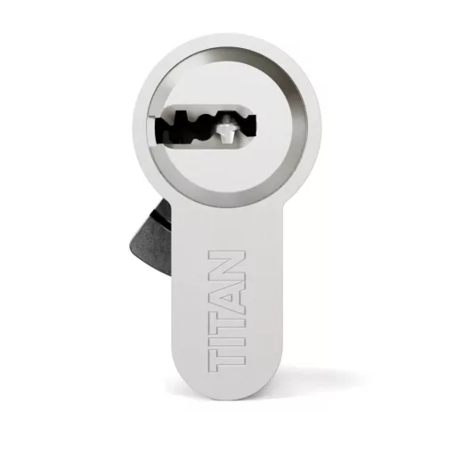 Titan I6 Biztonsági kuplungos és Törésvédett Hengerzárbetét 31/35 Szatén Króm Felület (5 Kulcs)