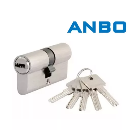 Anbo Hengerzárbetét 30/35 Szatén Króm Felület 5 kulcsos
