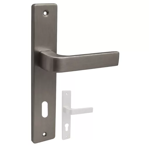 Soleno ajtókilincs pajzsos Nikkel 90 mm BB