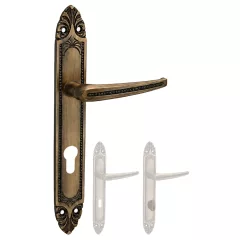 Barokk Kilincsgarnitúra Antik Súrolt Felület 90 mm PZ