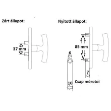 Pinocchio/Elegant Készablak Rúdzá Antikolt Barna (+mechanika)