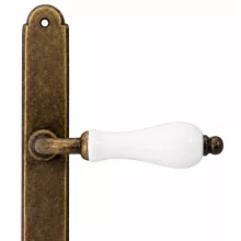 Samoha-Diána Pajzsos Fehér Porcelán Betétes Patinás Antik 90 mm BB