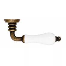 Samoha-Diána Pajzsos Fehér Porcelán Betétes Patinás Antik 90 mm BB