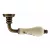   Samoha-Diána Pajzsos Fehér-Kék Virágos Porcelán Betétes Patinás Antik 55 mm WC