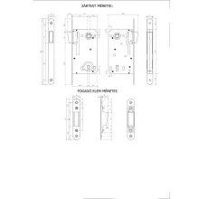 Mágneszár Szatén króm 50/90mm BB normál kulcslyuk