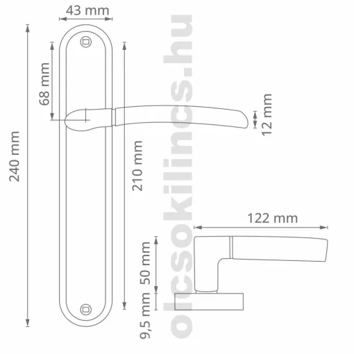 Figo Pajzsos Matt Fekete 90 mm BB