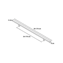 Ajtóhúzó 90° - Avatar szögletes Fekete (H1200mm CS800mm (40mm x 20mm)) db