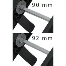 Felix szögletes Biztonsági Bejárati Gomb/ajtókilincs 9005 Fekete 72mm PZ