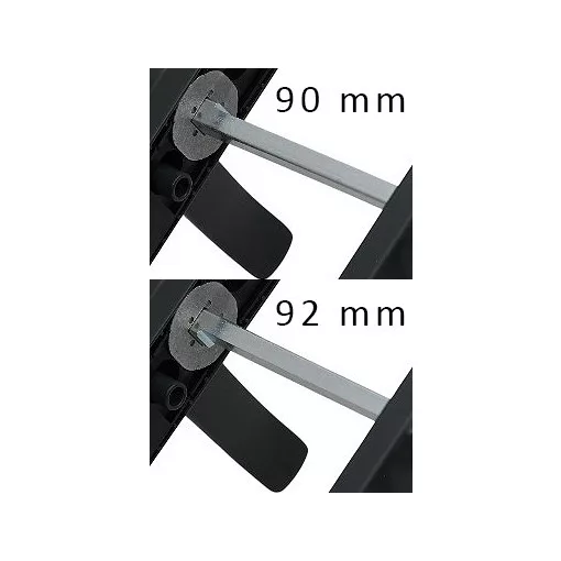 Felix szögletes Biztonsági Bejárati Gomb/ajtókilincs 9005 Fekete 72mm PZ