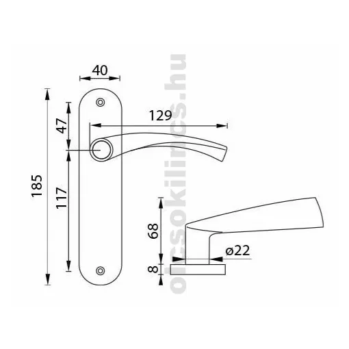 Gréta Pro Rövid Pajzsos Szálcsiszont INOX 55 mm BB