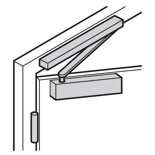 DORMA TS 92 B csúszósínes ajtócsukó / ajtó behúzó 40-80 kg EN 2-4 (ezüst, teljes szett)