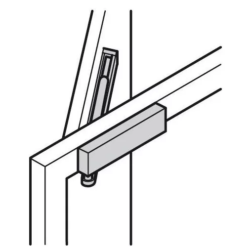 DORMA TS 92 B csúszósínes ajtócsukó / ajtó behúzó 40-80 kg EN 2-4 (ezüst, teljes szett)