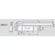DORMA TS 92 B csúszósínes ajtócsukó / ajtó behúzó 40-80 kg EN 2-4 (ezüst, teljes szett)