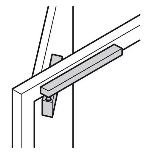 DORMA TS 92 G csúszósínes ajtócsukó / ajtó behúzó 40-80 kg EN 2-4 (ezüst, teljes szett)