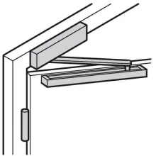 DORMA TS 92 G csúszósínes ajtócsukó / ajtó behúzó 40-80 kg EN 2-4 (ezüst, teljes szett)