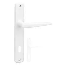 Alu 410 Pajzsos Ajtókilincs Fehér 90 mm BB