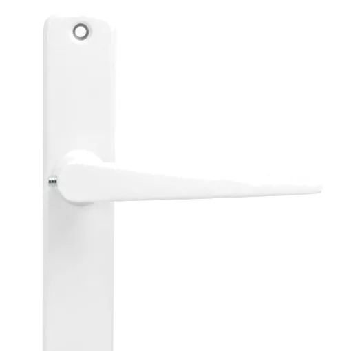 Alu 410 Pajzsos Ajtókilincs Fehér 90 mm BB