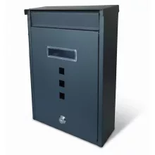 Postaláda (Velence) Antracit zárható névjegytartós kétoldali bedobás