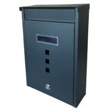 Postaláda (Velence) Antracit zárható névjegytartós kétoldali bedobás