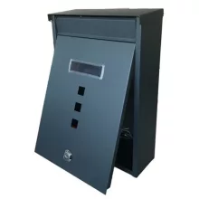 Postaláda (Velence) Antracit zárható névjegytartós kétoldali bedobás