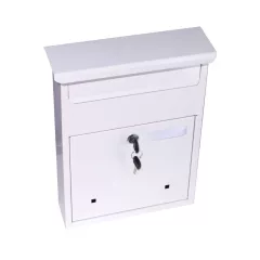   Postaláda Klasszik Sima Fehér  Kétoldali Bedobónyílással