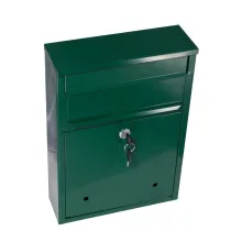 Postaláda Kocka Zöld Kétoldali Bedobónyílással