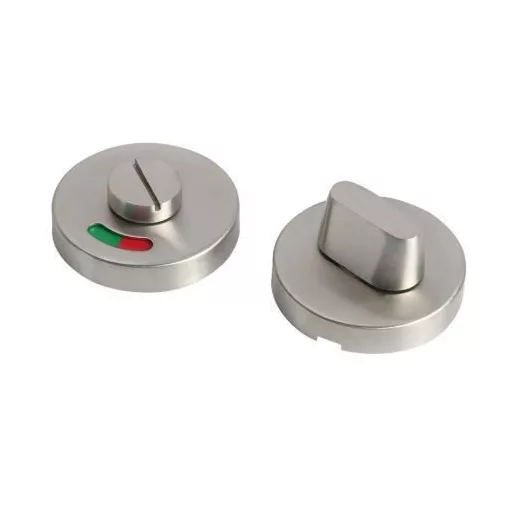 Alsó Rozetta Rozsdamentes Inox WC Takaró Kerek Szabad/Foglalt Jelzővel (indikátoros)
