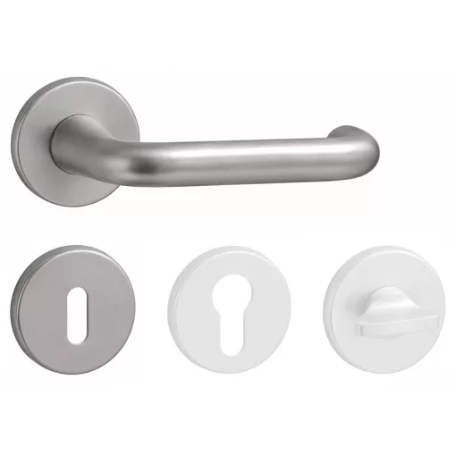 Ubul U-alakú Din Fix Csapos Körrozettás Rozsdamentes Inox BB