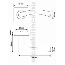 Alex Din Fix Csapos Négyzetrozettás Rozsdamentes Inox BB