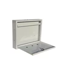 Lépcsőházi Postaláda (Monaco) 310mm X 230mm X 60mm  lefele nyíló Szürke