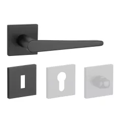 APRILE ARNICA Négyzetrozettás Q SLIM 7MM BLACK - Fekete BB