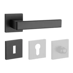 APRILE SULLA Négyzetrozettás Q SLIM 7MM BLACK - Fekete BB