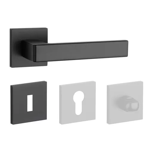 APRILE SULLA Négyzetrozettás Q SLIM 7MM BLACK - Fekete BB