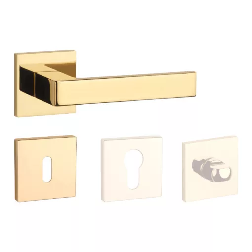 APRILE SULLA Négyzetrozets Q SLIM 7MM GOLD PVD - Fényes arany színű PVD BB
