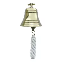 Falikonzollal ellátott jelző csengő sárgaréz 10 cm