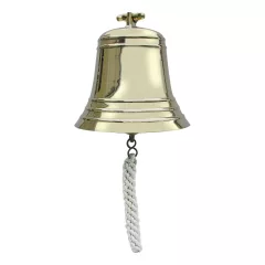 Falikonzollal ellátott jelző csengő sárgaréz 20 cm