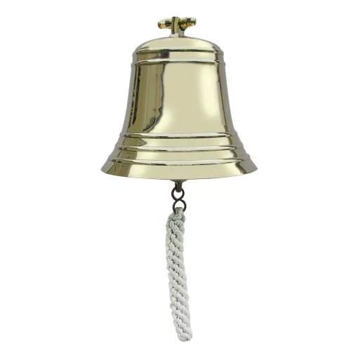 Falikonzollal ellátott jelző csengő sárgaréz 20 cm