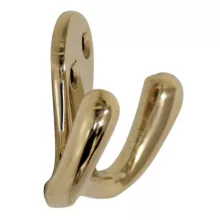 Dupla akasztó sárgaréz 6,5 cm