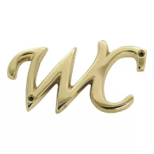 Ajtótábla WC sárgaréz 9,5 cm
